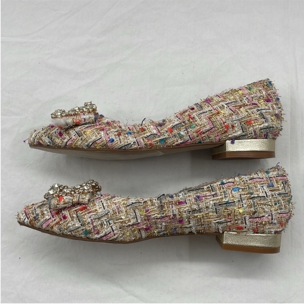 NEW! Anthropologie ELIA B Spain Made Tweed Flats With Jewel Front. EU36. - Picture 12 of 14